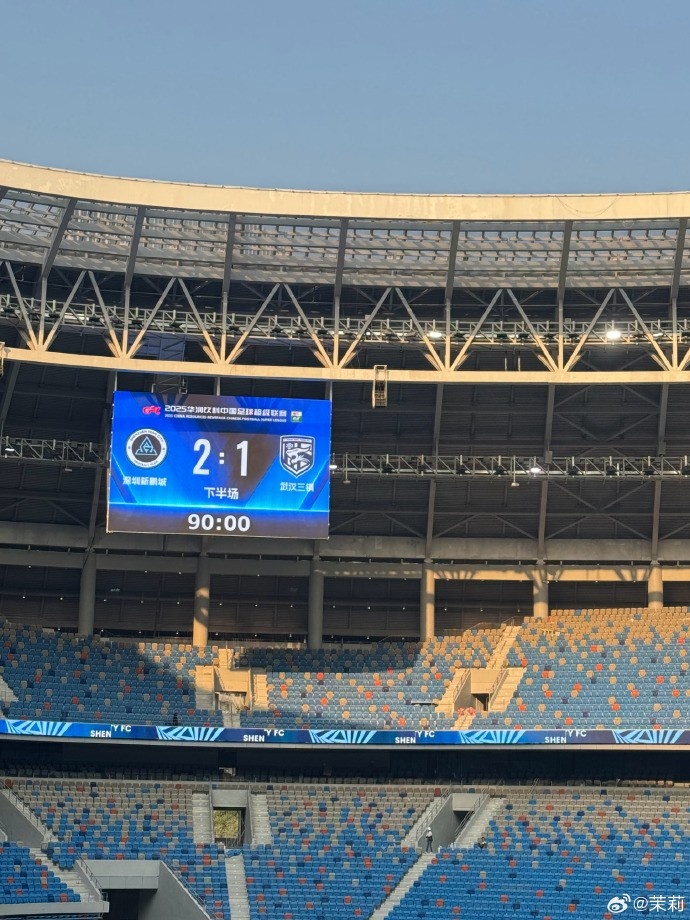 熱身賽：深圳新鵬城在常規(guī)時間2-1勝武漢三鎮(zhèn)，在加時賽2-2戰(zhàn)平